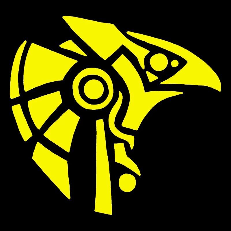 Dieu égyptien Horus (jaune)