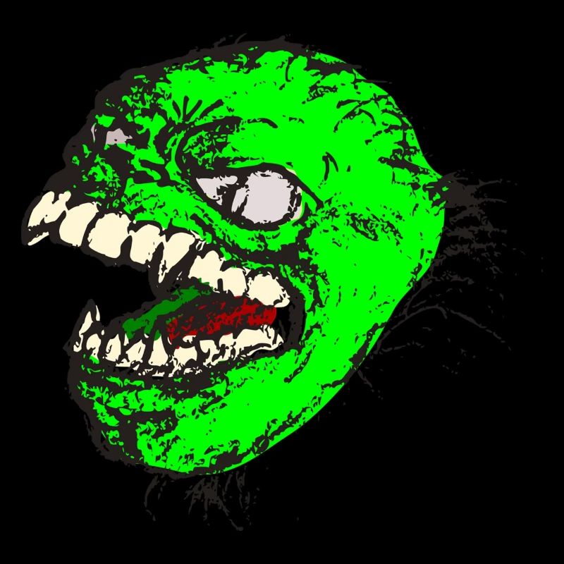 Green monster has sharp teeth