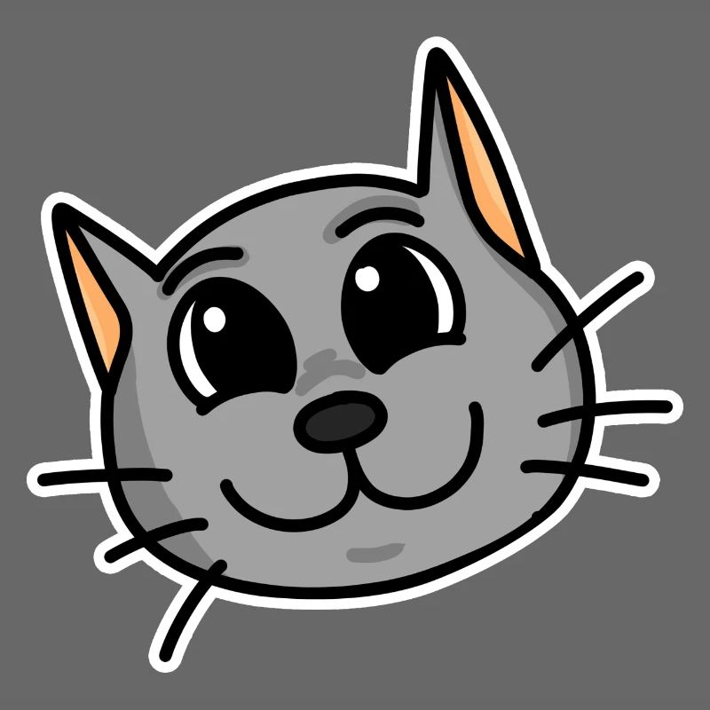 Mignon chat tête