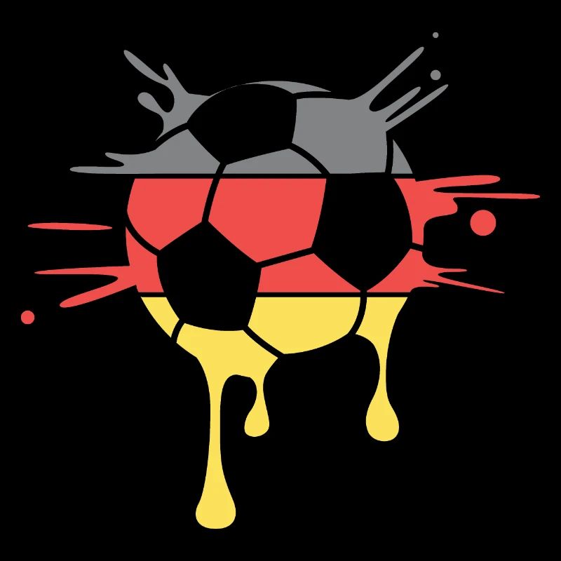 Soccer Germany Drop Team Ball Logo