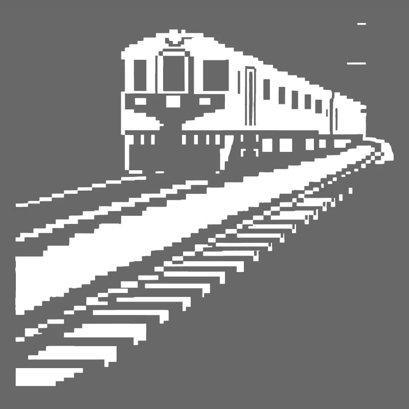Chemin de fer Pixel Art