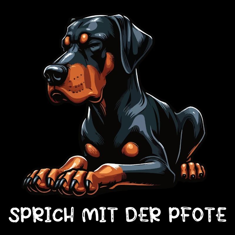 Parlez au propriétaire du Doberman Paw Doberman