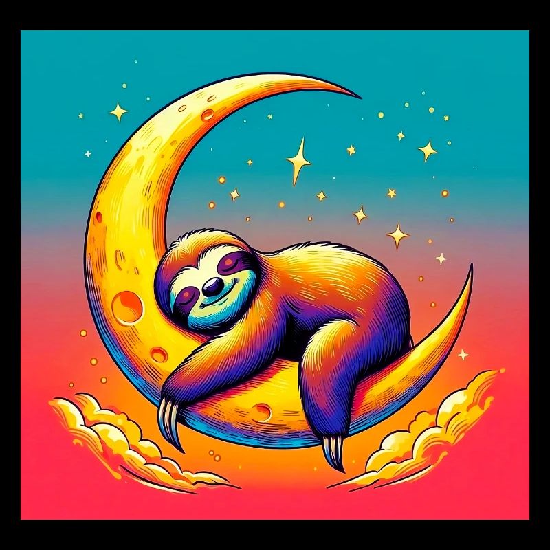 Sloth sleeps on the Moon