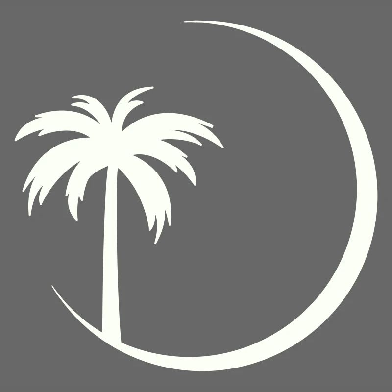 Palm Circle Silhouette