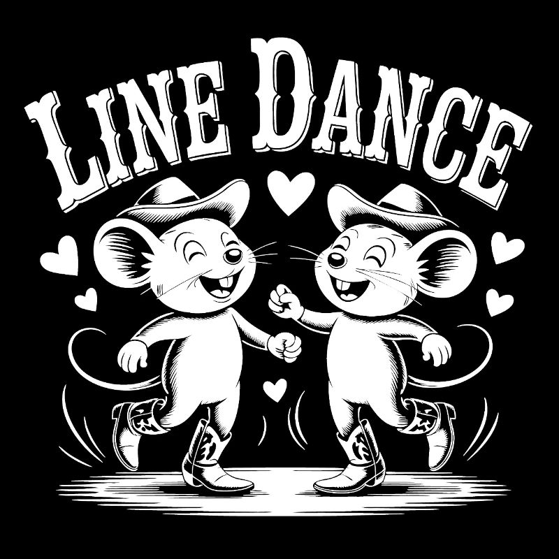 Line Dance Mäuse Illustration