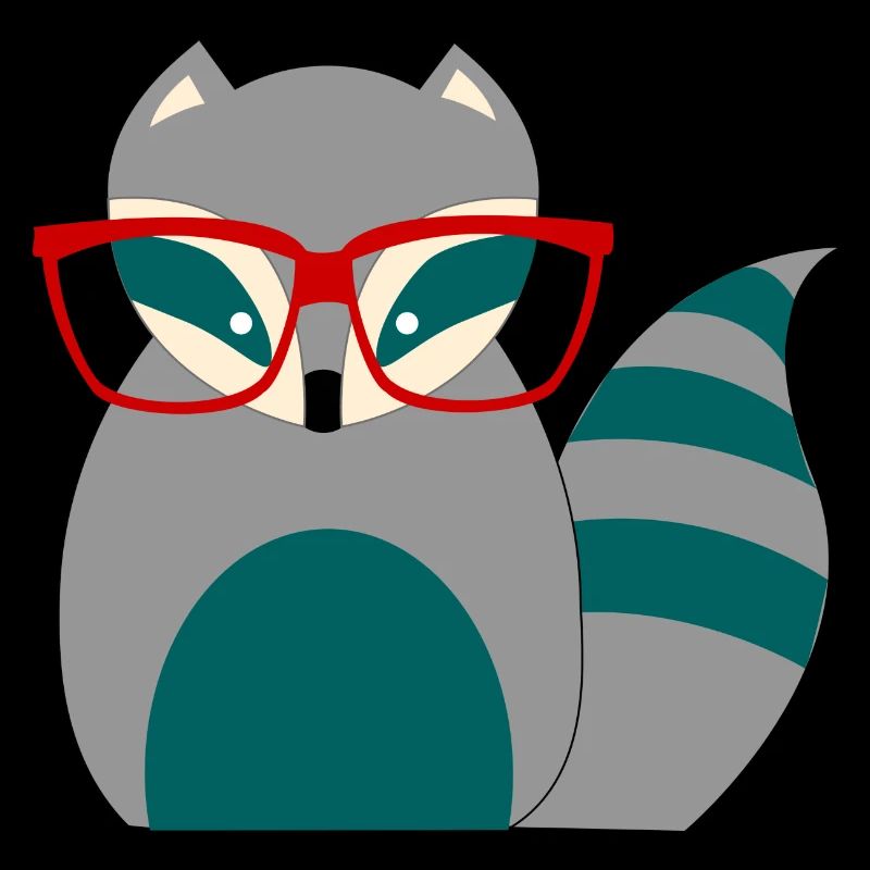 Waschbär Nerd
