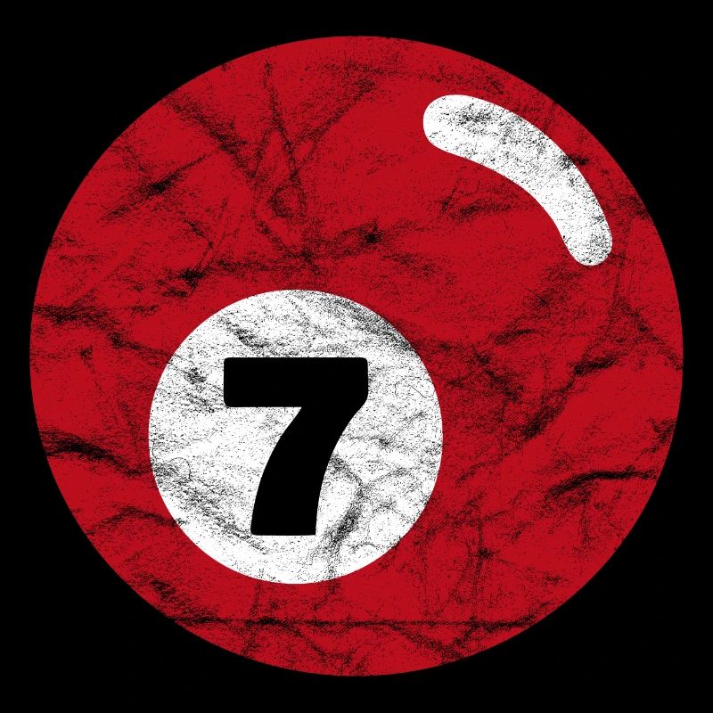 Billard Billardkugel dunkelrot sieben seven