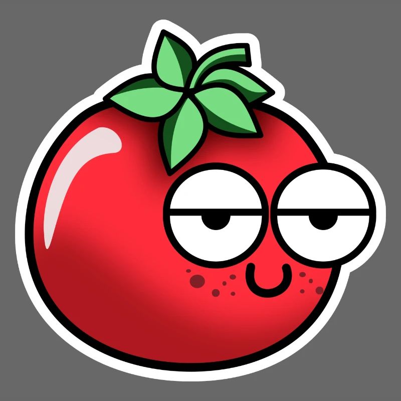 Tomate mit Gesicht