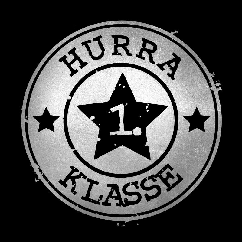Hurra 1. Klasse - silbernes Abzeichen mit Stern 