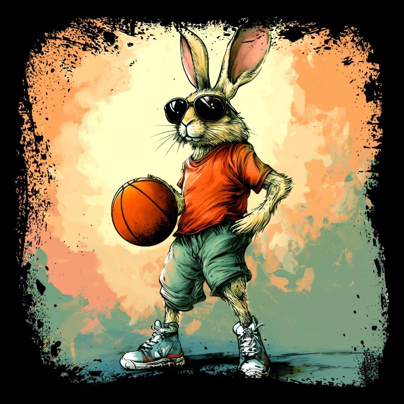 Lapin Basket-ball / Basketteur Lapin