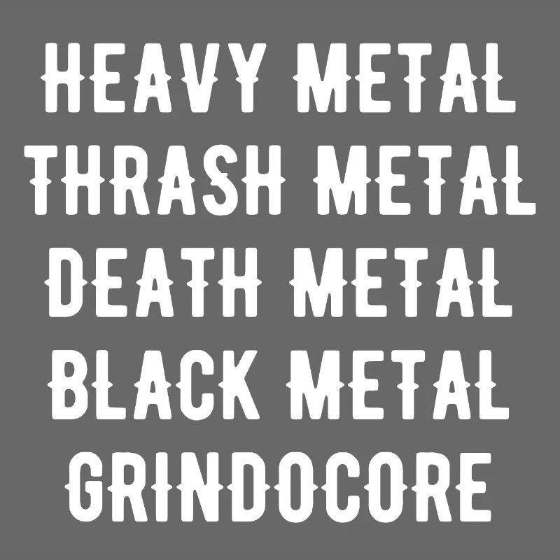 Heavy, Death, Thrash Metal Grindcore Typography