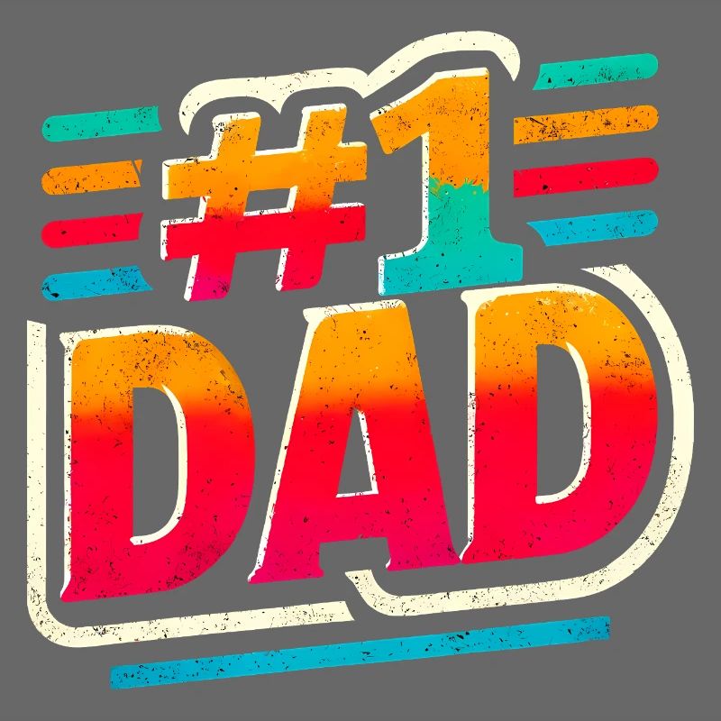 Nummer Eins Papa Regenbogengrafik, Väter