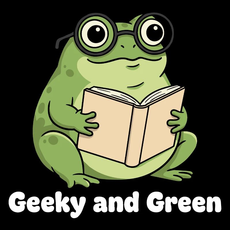 Lecture de grenouille verte geek