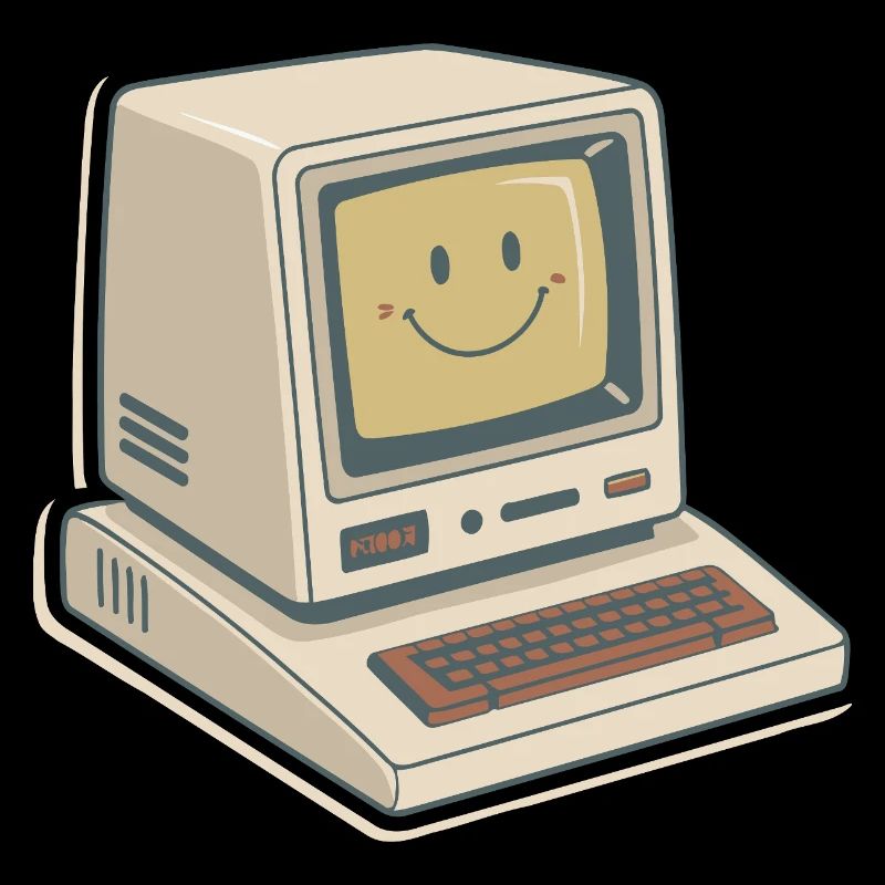 Vintage Smile Retro Computer