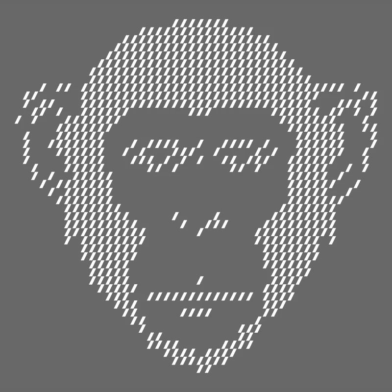 Pixel Monkey Halbton-Kunst