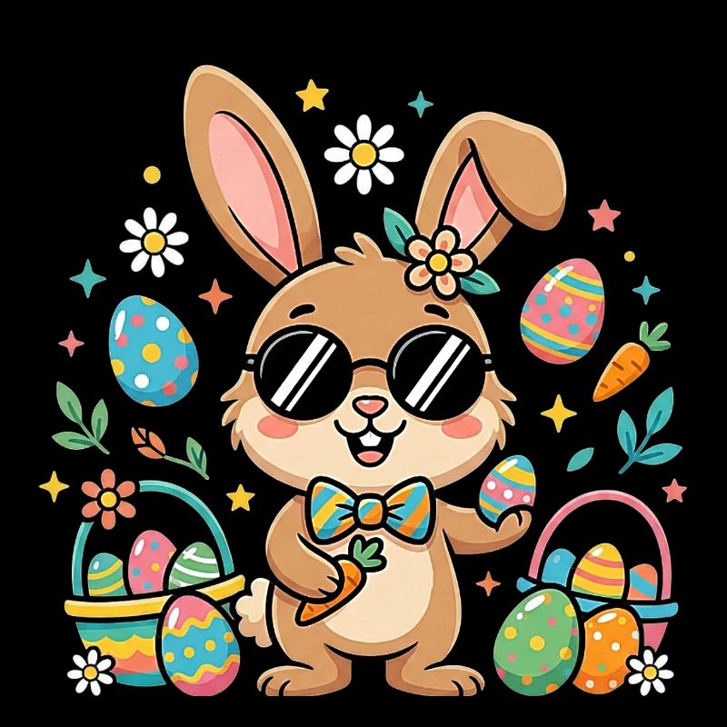 Frohe Ostern Cooler Hase