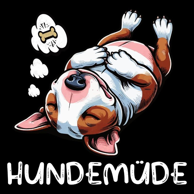 Hundemüde Miniatur Bullterrier Bully Bullterrier