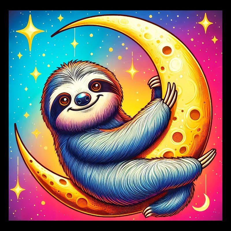 Sloth sleeps on the Moon