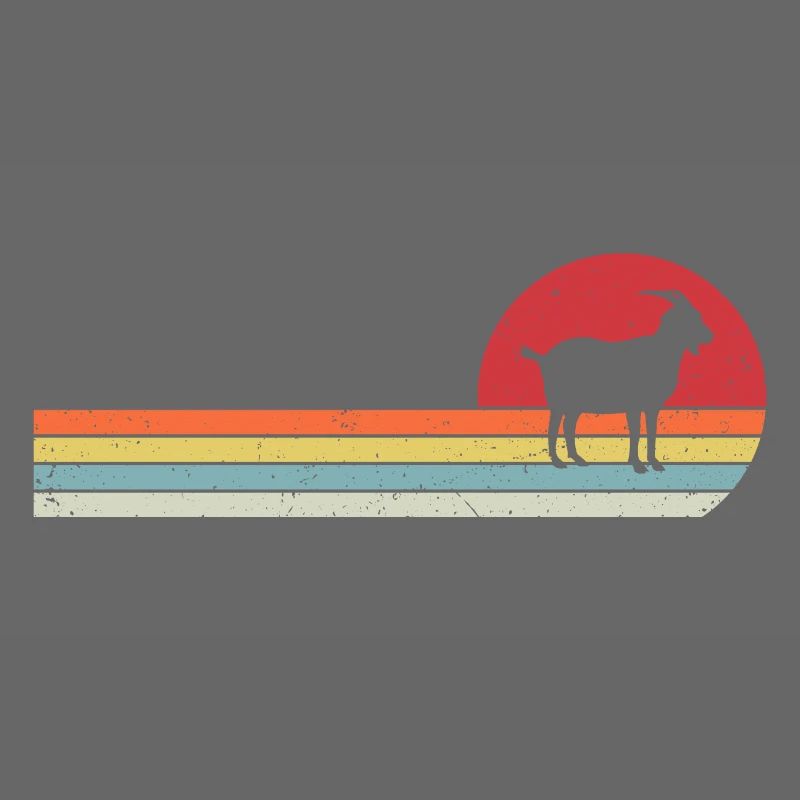 Retro Ziege T-Shirt