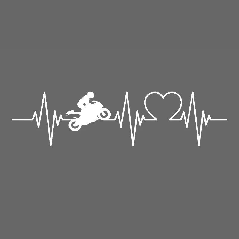 Retro motorcycle heartbeat biker biker