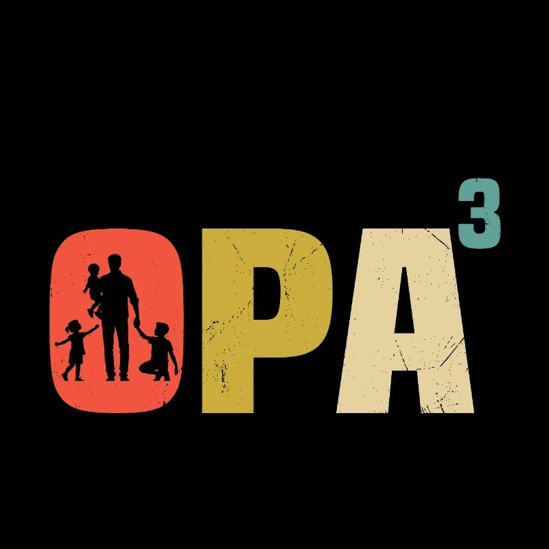 Opa hoch 3 dreifacher Opa werdender Opa Enkel