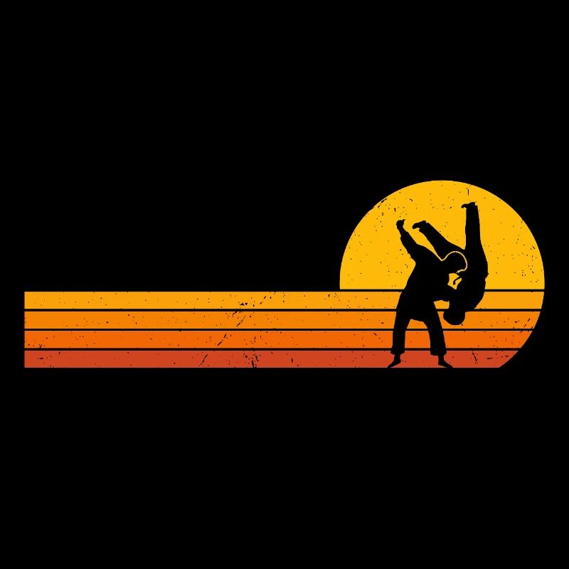 Lever de soleil judo rétro