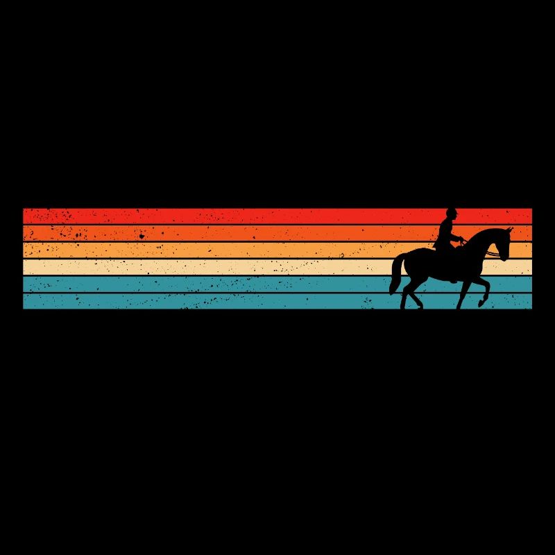 Retro Reiten Pferd Reiter