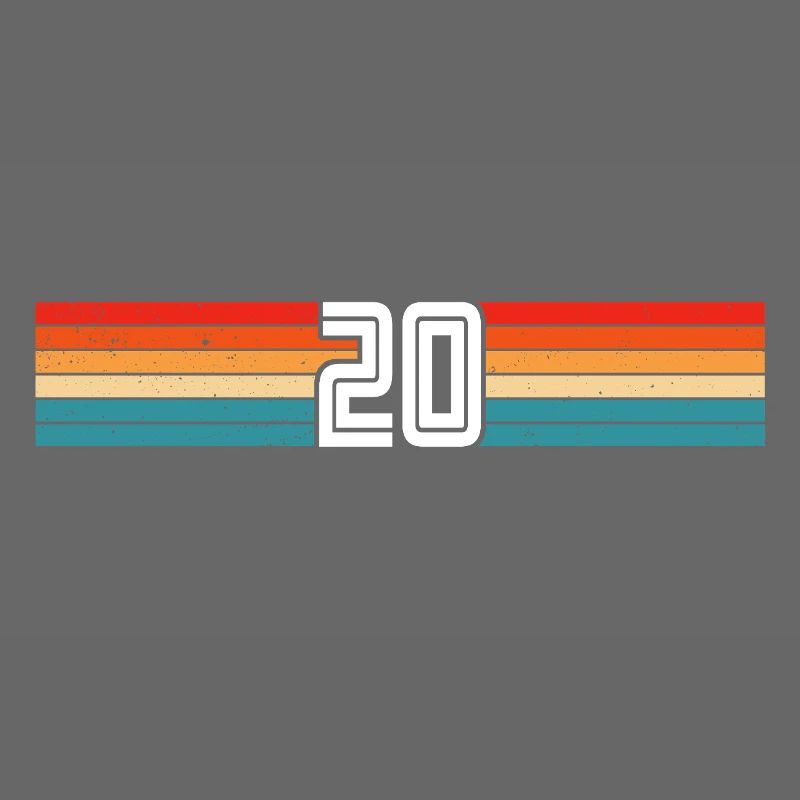 20 Jahre retro 20. Geburtstag
