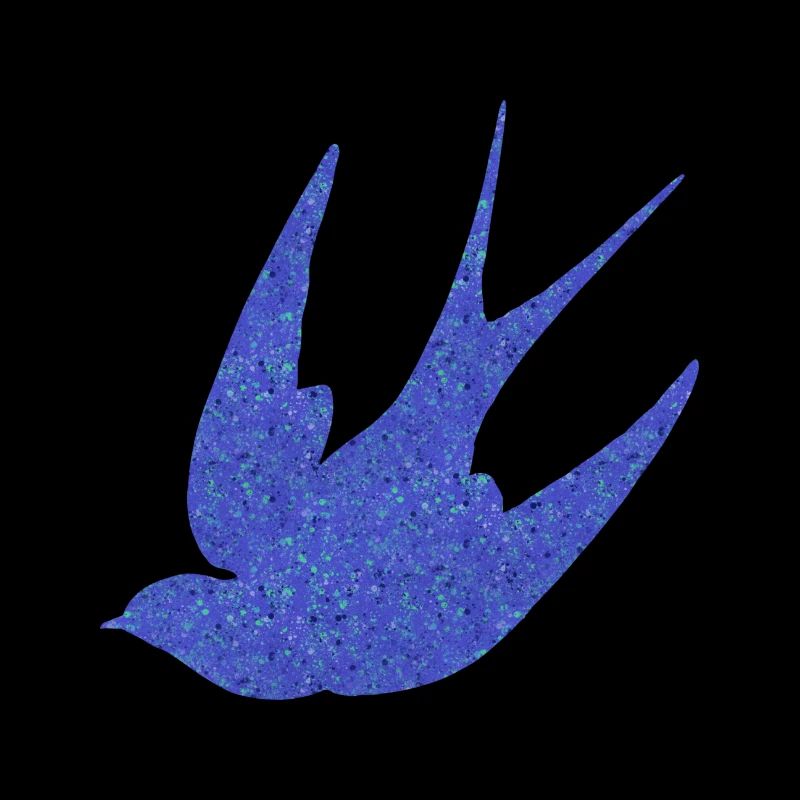 Schwalbe (blau gesprinkeld)