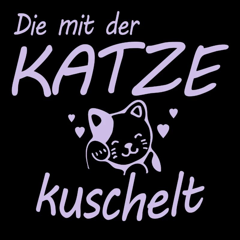 Die mit der Katze kuschelt Geschenk