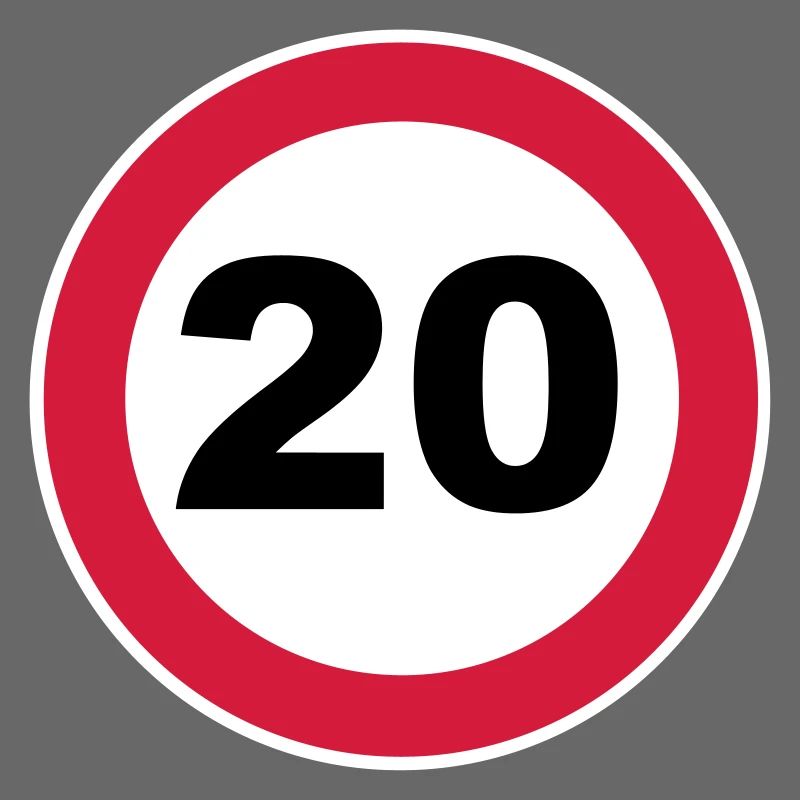 20ème Anniversaire / 20 / signe de la circulation