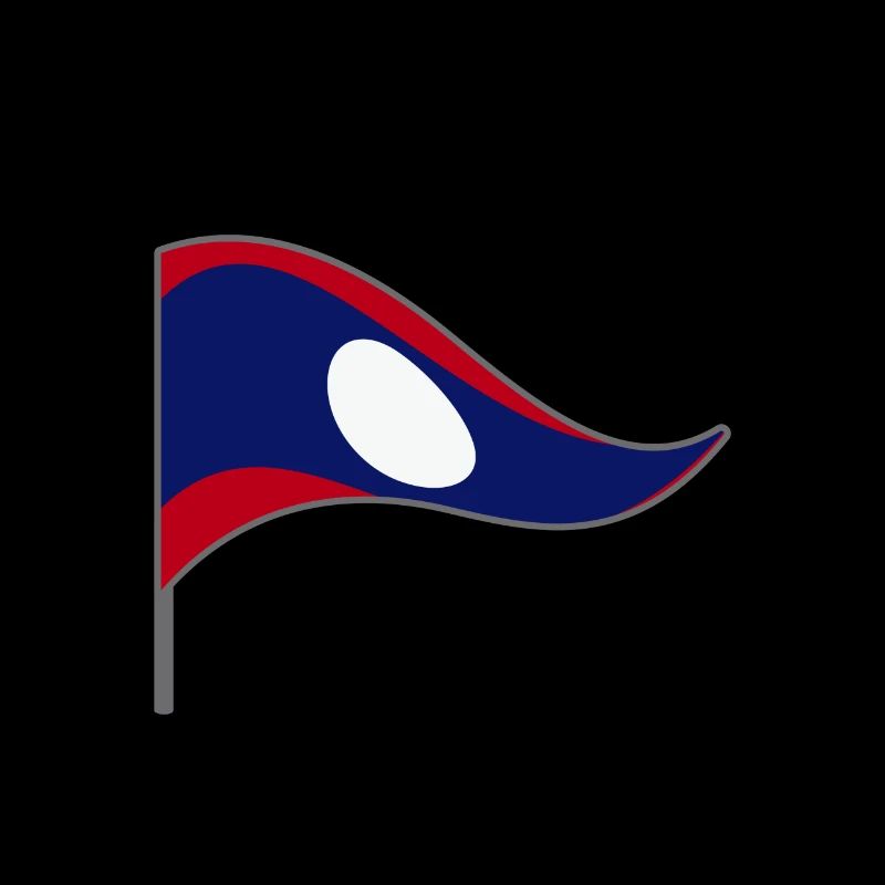 Laos drapeau du drapeau du Mékong en Asie couleurs nationales