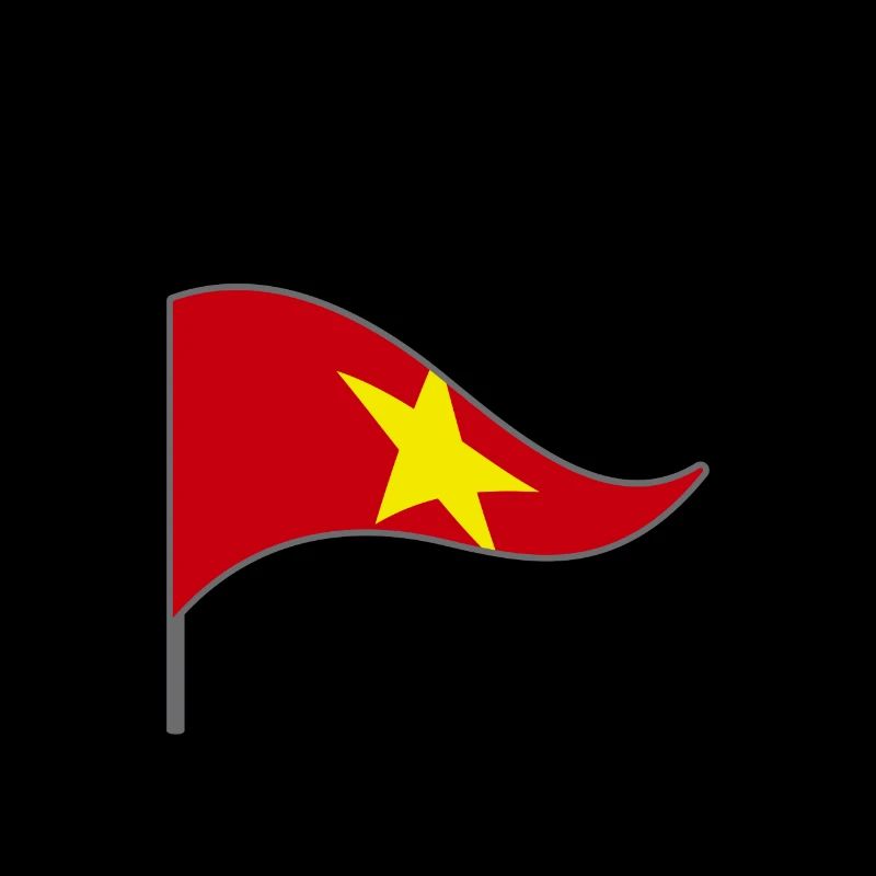 Vietnam. Asie. Drapeau de drapeau de drapeau