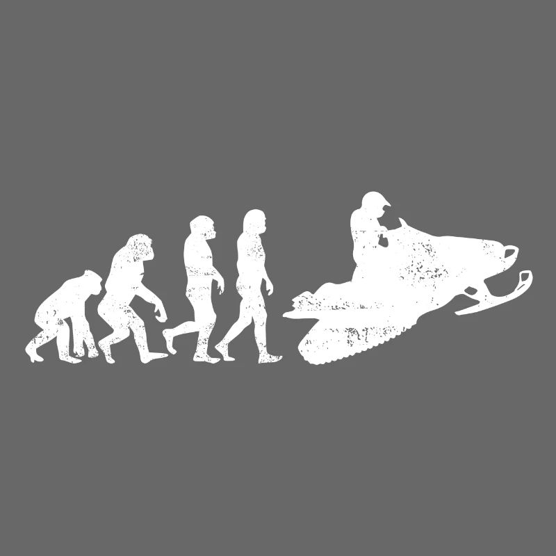 Snowmobile evolution gift snow sledge