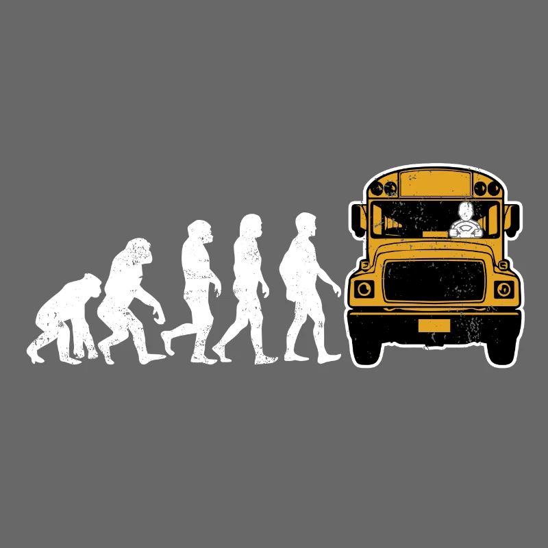 Busfahrer evolution bus fahren geschenk schule