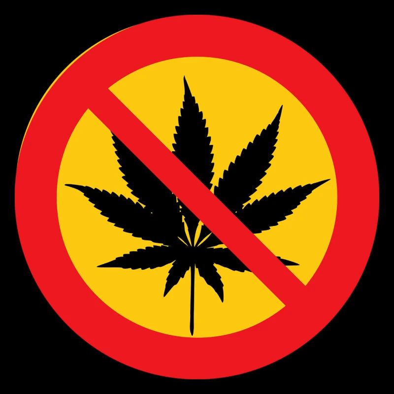 Cannabis Marihuana Weed Verboten Contra NEIN