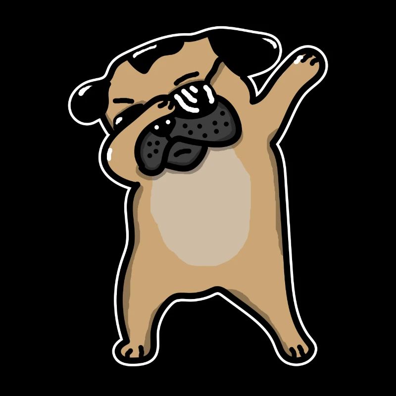 Funny Dabbing Pug Dog Gift | Mops Möpse Pugs Puggy