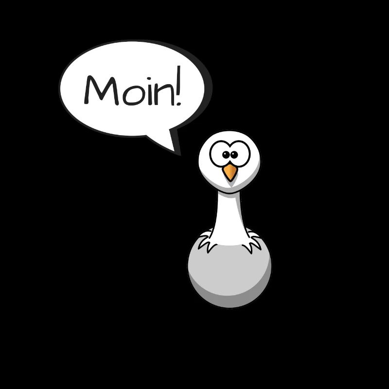 Moin! Mouette avec bulle de dialogue Idée de cadeau drôle