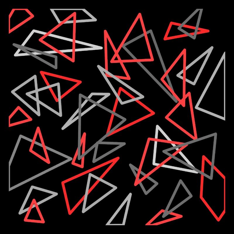 Triangle design red / gray