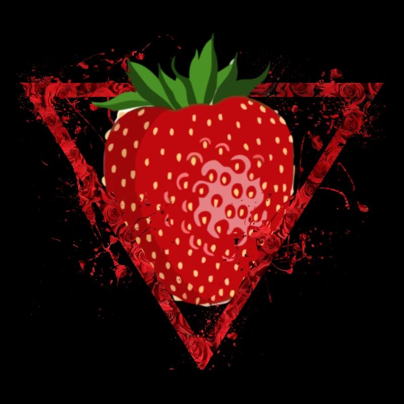 Abstract strawberry in the rose triangle