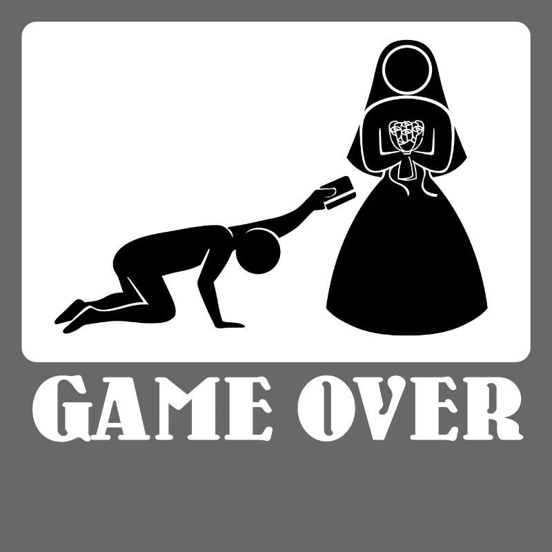 Game Over Wedding Statement Funny JGA Polterer
