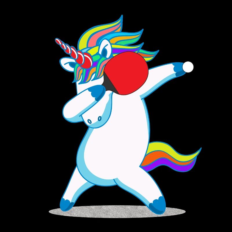 Tischtennis Einhorn Dabbing Unicorn Pferd Geschenk
