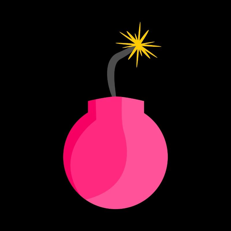Icône de bombe rose