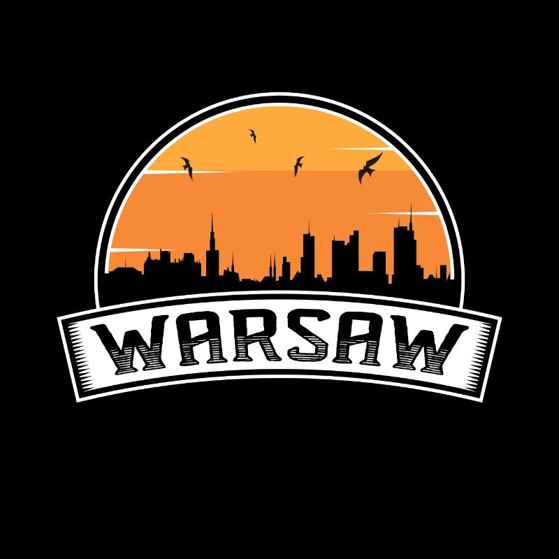 Varsovie Pologne Skyline Voyage Drapeau Polonais Souvenirs