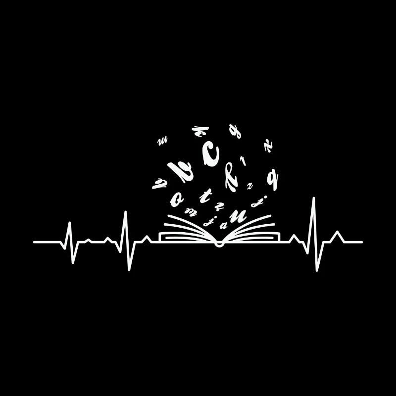 Heartbeat Book Reader Book Lover