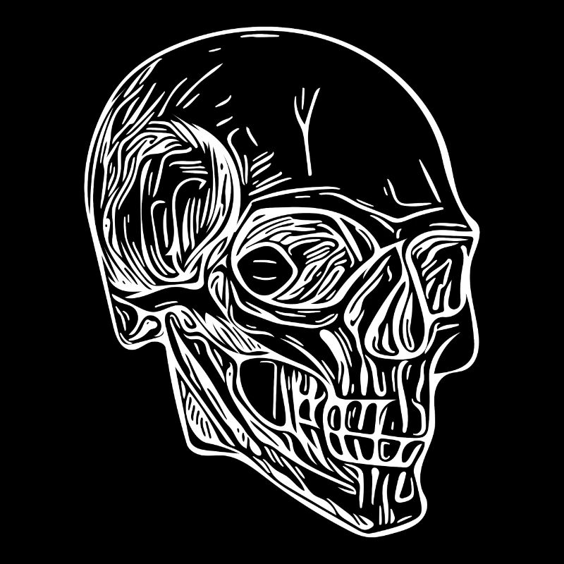Totenkopf Knochen Halloween Schädel
