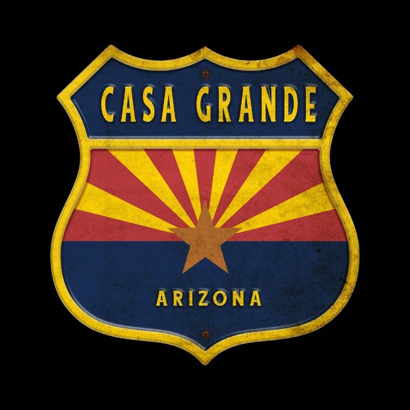 Drapeau de l'Arizona Casa Grande Motif écusson