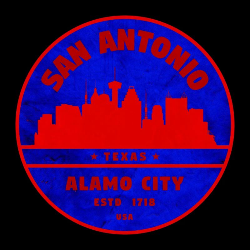 San Antonio Skyline Retro-Abzeichen