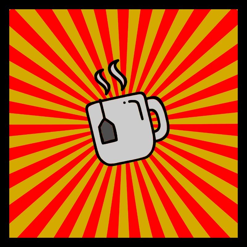 Sunburst Tea red yellow-Sunrise Teacup