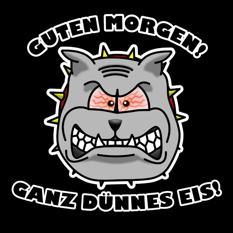 Guten Morgen ganz dünnes Eis Hund
